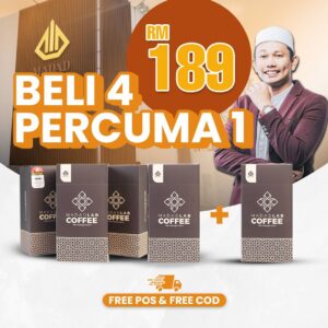 SPECIAL PRICE - 4 KOTAK KOPI + PERCUMA 1 KOTAK KOPI